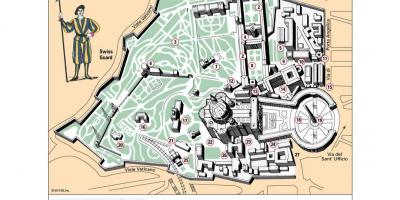 Kaart Vatikani muuseum paigutus