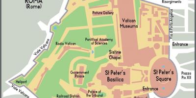 Kaart Vatikani sissepääs 