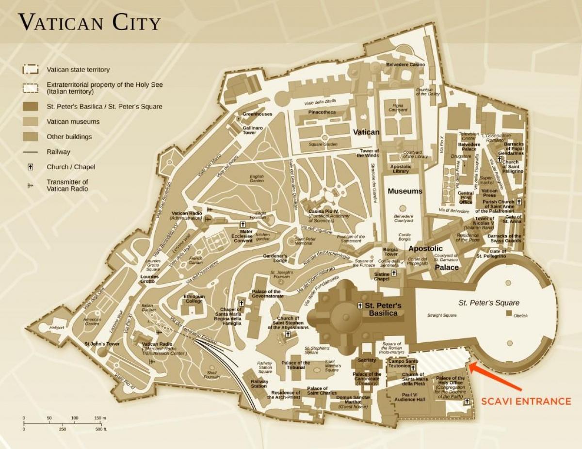 Kaart väljakaevamised office Vatikan